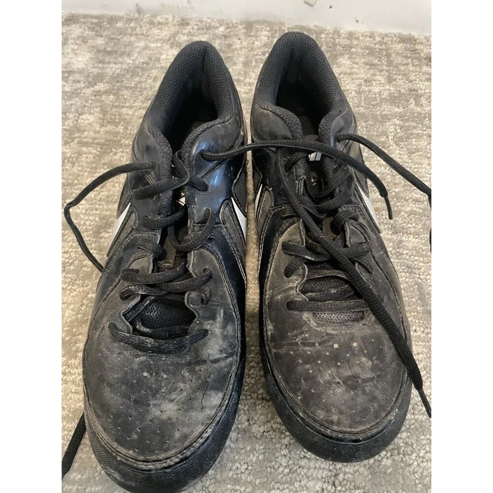 Nike Youth Unisex Baseball Cleats Black/White US Size 6Y Athletic Shoes